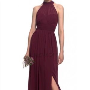 Burgundy bridesmaid dress